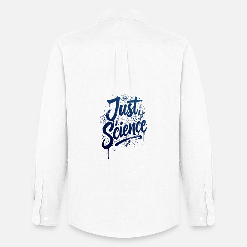 Po prostu Science Blue Splash - Stanley/Stella koszula Oxford męska - biały