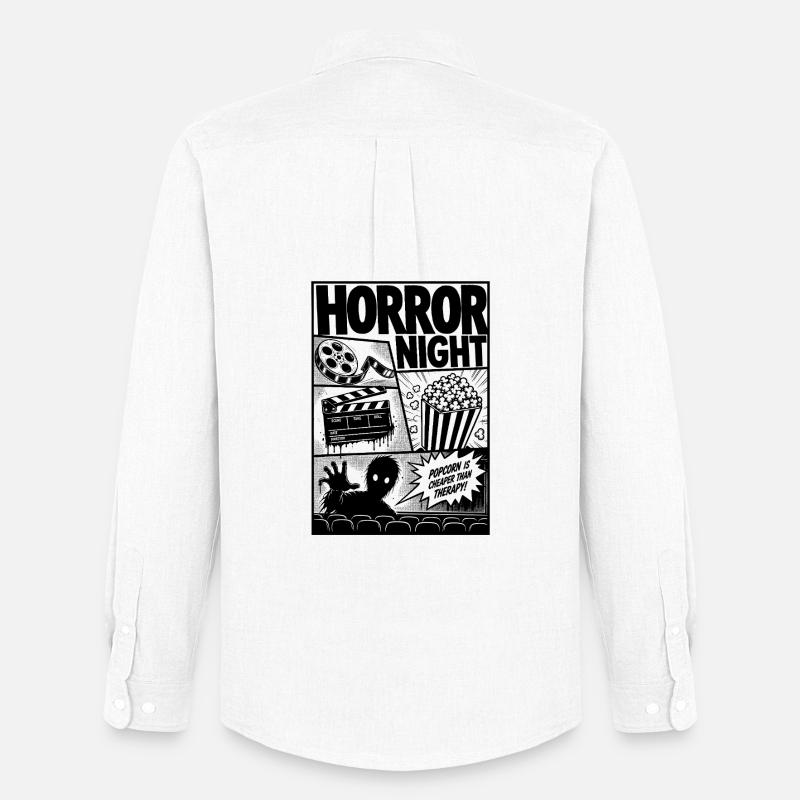 Horror Kino Zombie Comic - Männer Oxford Hemd von Stanley/Stella - Weiß