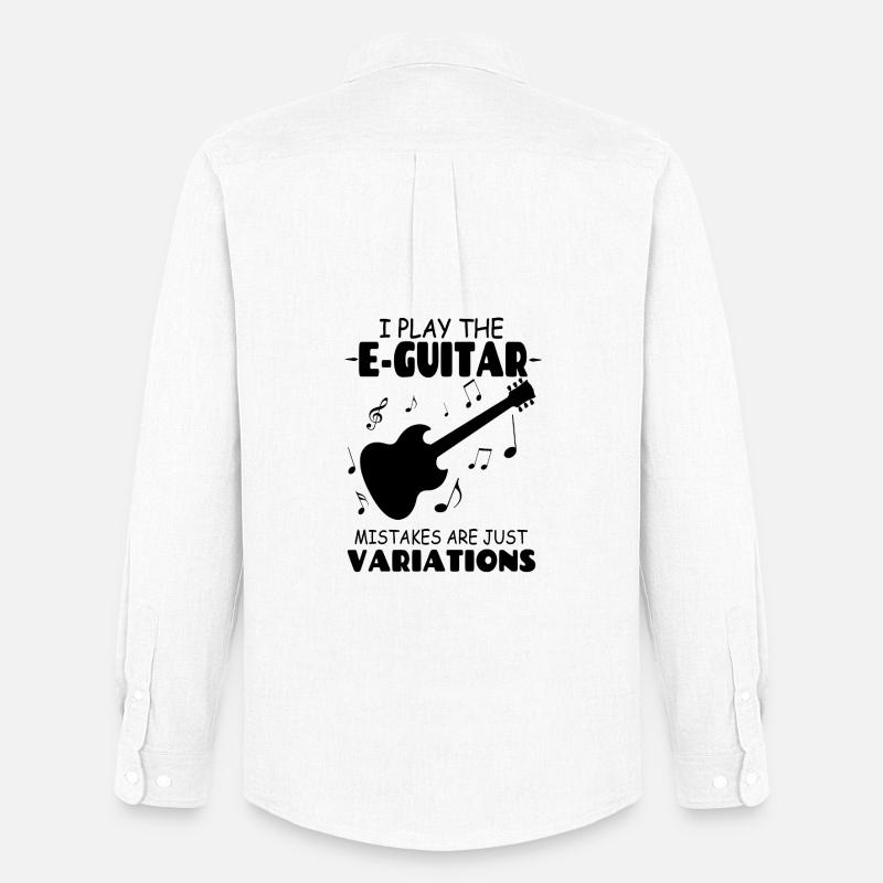 I_PlayThe_E-Guitar_Mistakes_Are_Just_Variations - Männer Oxford Hemd von Stanley/Stella - Weiß