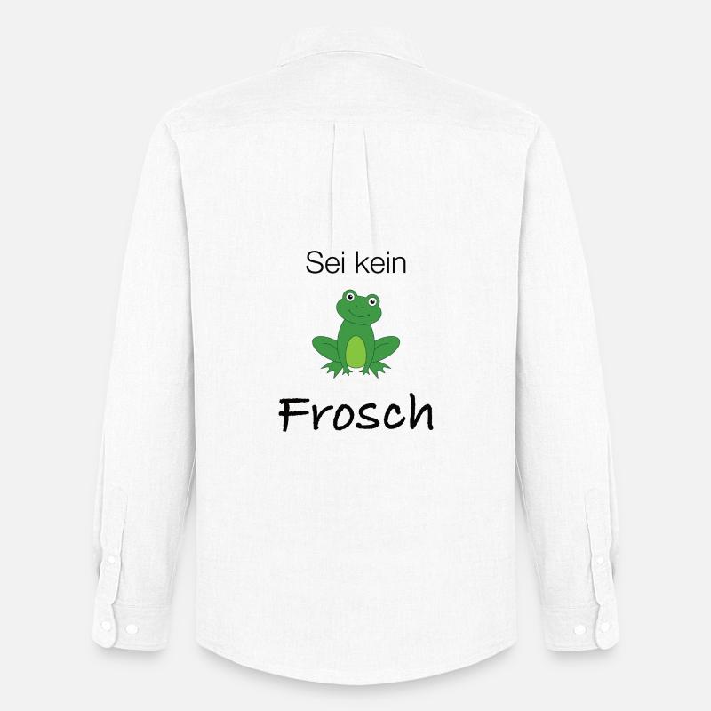 Sei kein Frosch - Männer Oxford Hemd von Stanley/Stella - Weiß