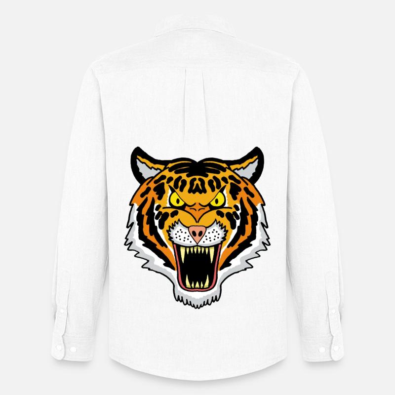 Bengal tiger - Männer Oxford Hemd von Stanley/Stella - Weiß