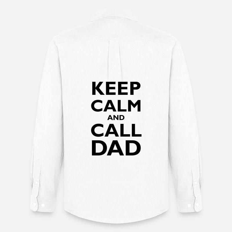 Keep Calm & Call Dad - Männer Oxford Hemd von Stanley/Stella - Weiß