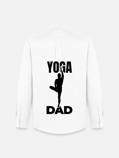 Yoga Papa - Männer Oxford Hemd von Stanley/Stella - Weiß