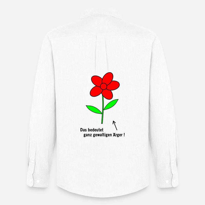 Blume Aerger - Männer Oxford Hemd von Stanley/Stella - Weiß