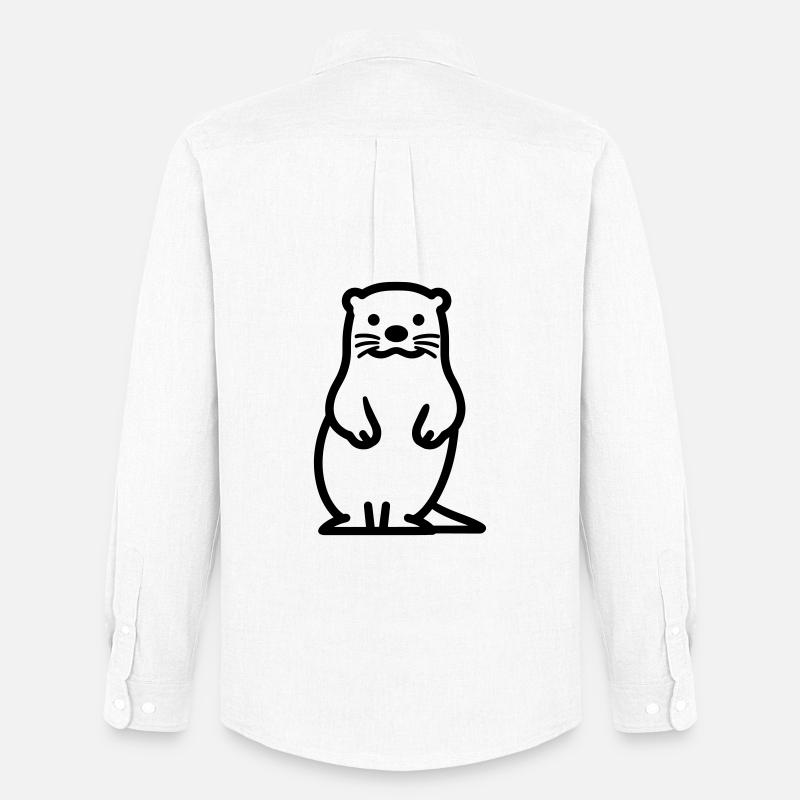 Otter - Männer Oxford Hemd von Stanley/Stella - Weiß