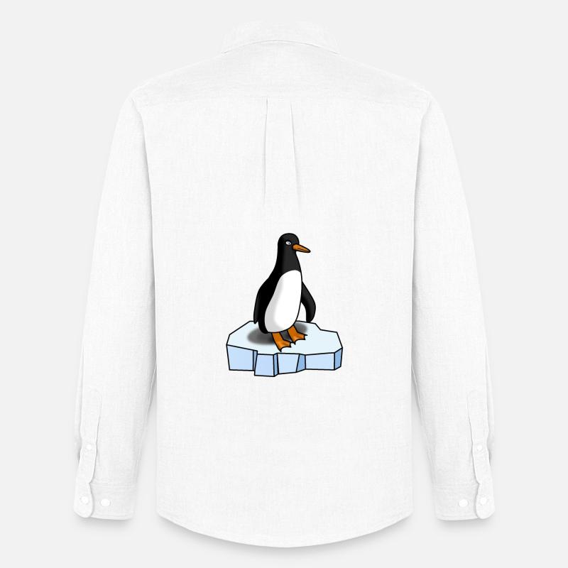 Süsser Pinguin - Männer Oxford Hemd von Stanley/Stella - Weiß