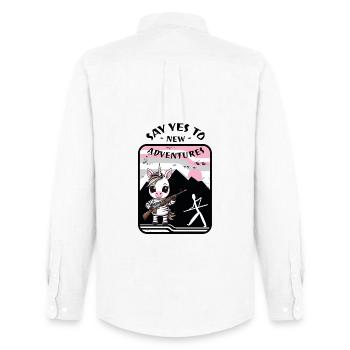 Zebra Unicorn - Men's Oxford Shirt by Stanley/Stella - white - Back - AI Model Male 185 dark (185cm)