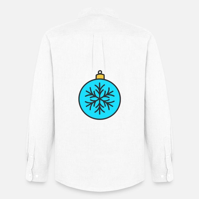 Weihnachtskugel - Männer Oxford Hemd von Stanley/Stella - Weiß