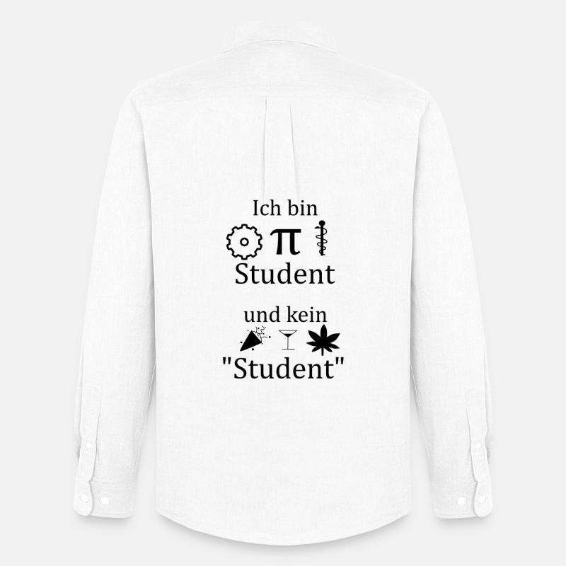 Unispruch "Ich bin MINT Student" Studenten - Männer Oxford Hemd von Stanley/Stella - Weiß