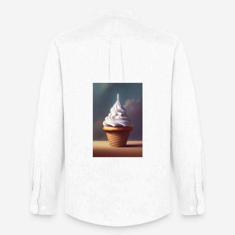 Eiscreme - Männer Oxford Hemd von Stanley/Stella - Weiß