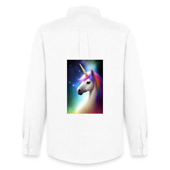 Unicorn - Men's Oxford Shirt by Stanley/Stella - white - Back - AI Model Male 185 dark (185cm)