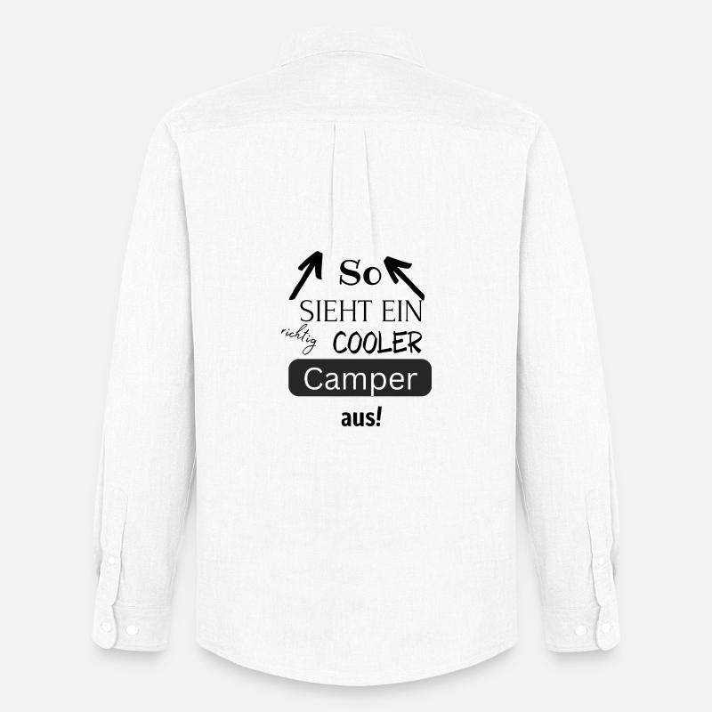 So sieht ein cooler Camper aus - Männer Oxford Hemd von Stanley/Stella - Weiß