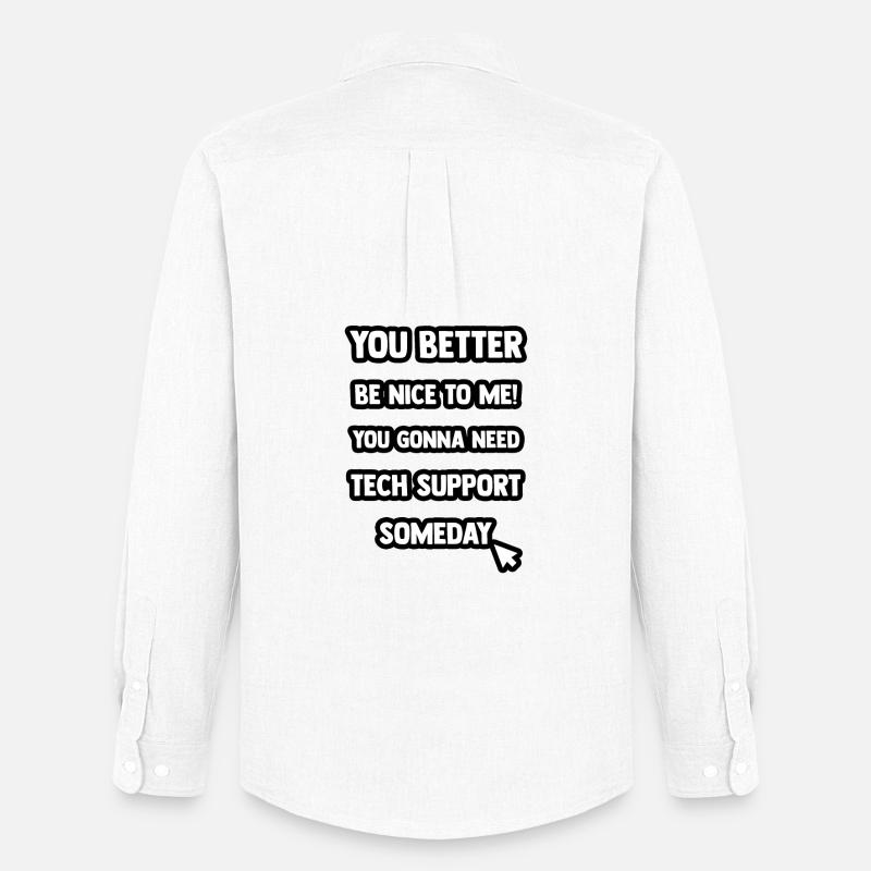 Tech Support - Männer Oxford Hemd von Stanley/Stella - Weiß