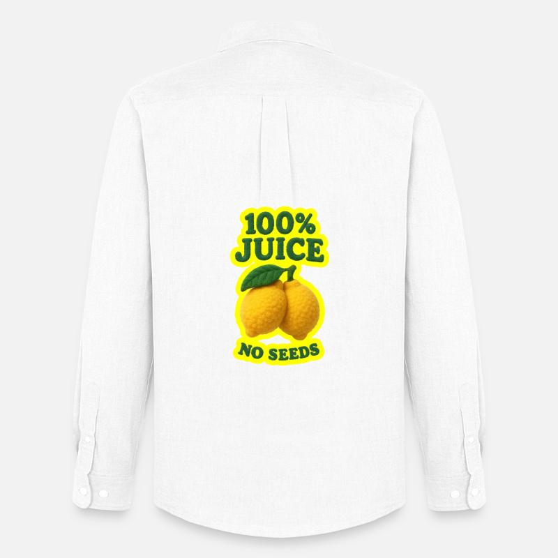 100% Juice NO SEEDS - Männer Oxford Hemd von Stanley/Stella - Weiß