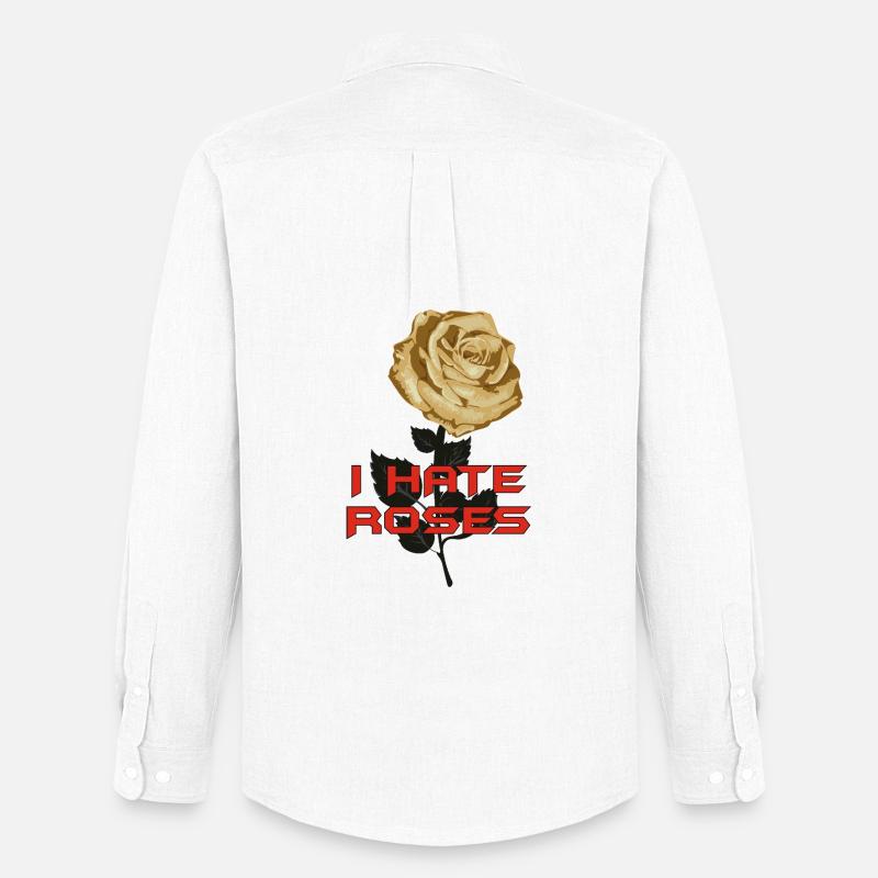 Die Hate Roses - Männer Oxford Hemd von Stanley/Stella - Weiß