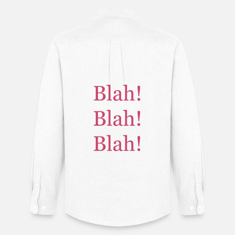 BlahBlahBlah TShirt  - Männer Oxford Hemd von Stanley/Stella - Weiß