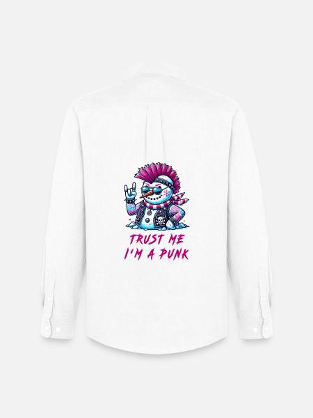 Punk Snowman – Trust Me - Männer Oxford Hemd von Stanley/Stella - Weiß