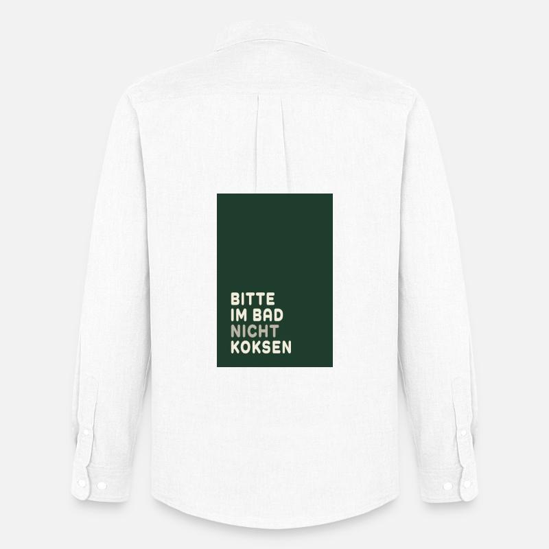 Minimal Statement – Dark Green & Cream Design - Männer Oxford Hemd von Stanley/Stella - Weiß