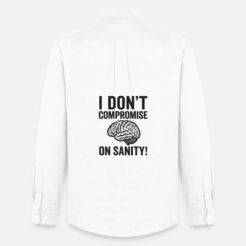 No Compromise on Sanity - Männer Oxford Hemd von Stanley/Stella - Weiß