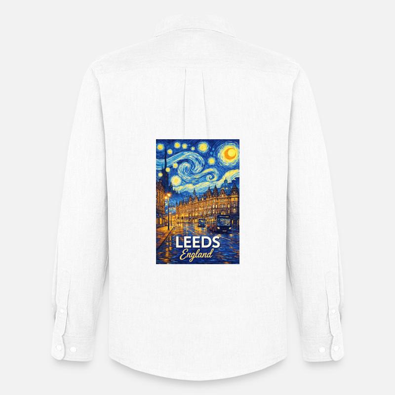 Leeds, Inghilterra - Stanley/Stella Camicia Oxford uomo - bianco
