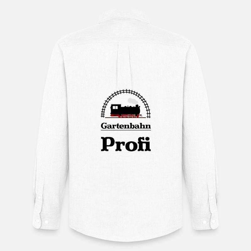 Gartenbahn Profi Dampflok - Männer Oxford Hemd von Stanley/Stella - Weiß