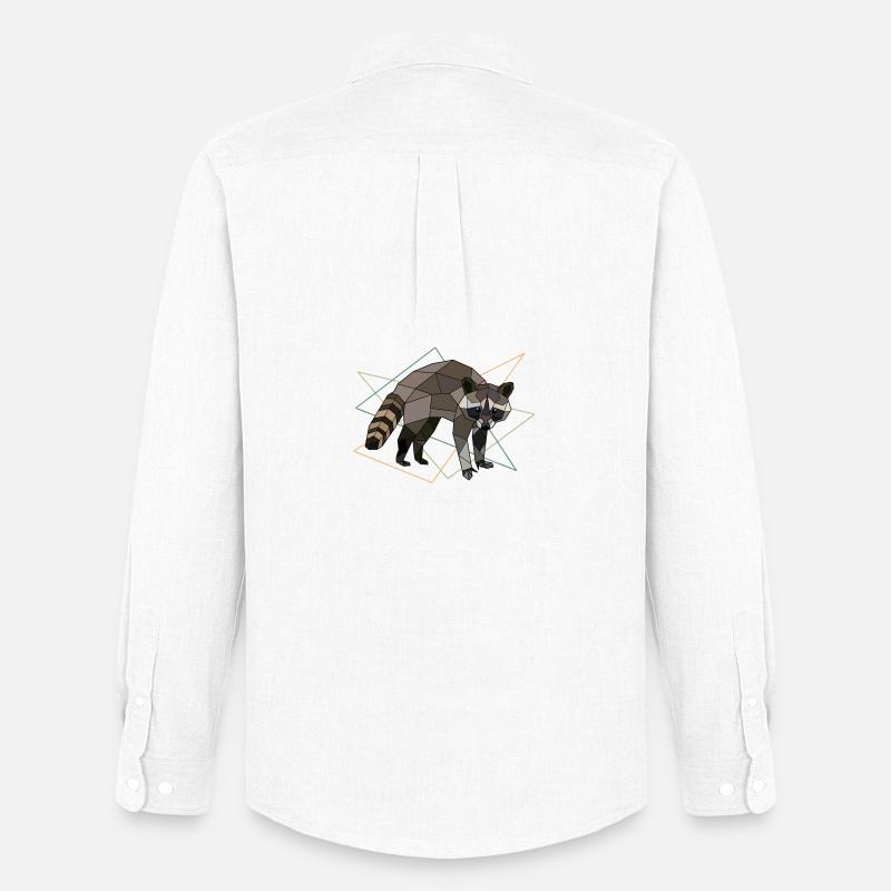 Waschbär - Männer Oxford Hemd von Stanley/Stella - Weiß