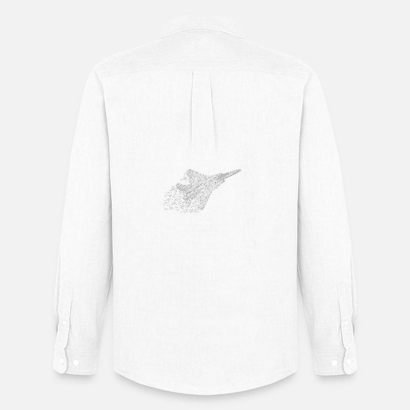 Fighter jet in low-poly look - Men's Oxford Shirt by Stanley/Stella - white