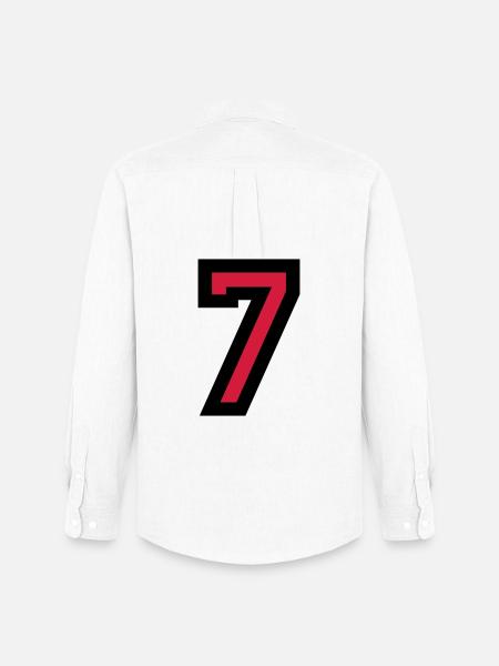 Le numéro 7 - Nombre Seven - Chemise Oxford homme Stanley/Stella - blanc