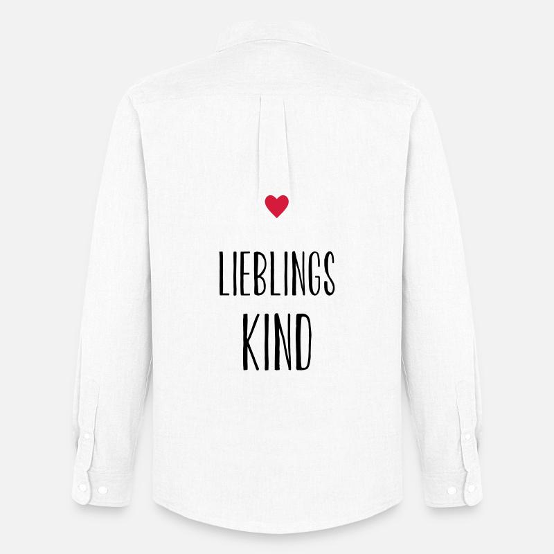 Kind Lieblingskind Herz Geschenk Geschenkidee - Männer Oxford Hemd von Stanley/Stella - Weiß