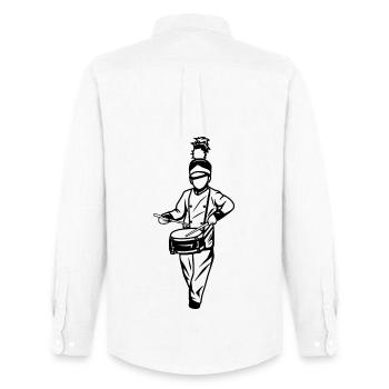 Petit batteur - Chemise Oxford homme Stanley/Stella - blanc - Dos - AI Model Male 185 dark (185cm)