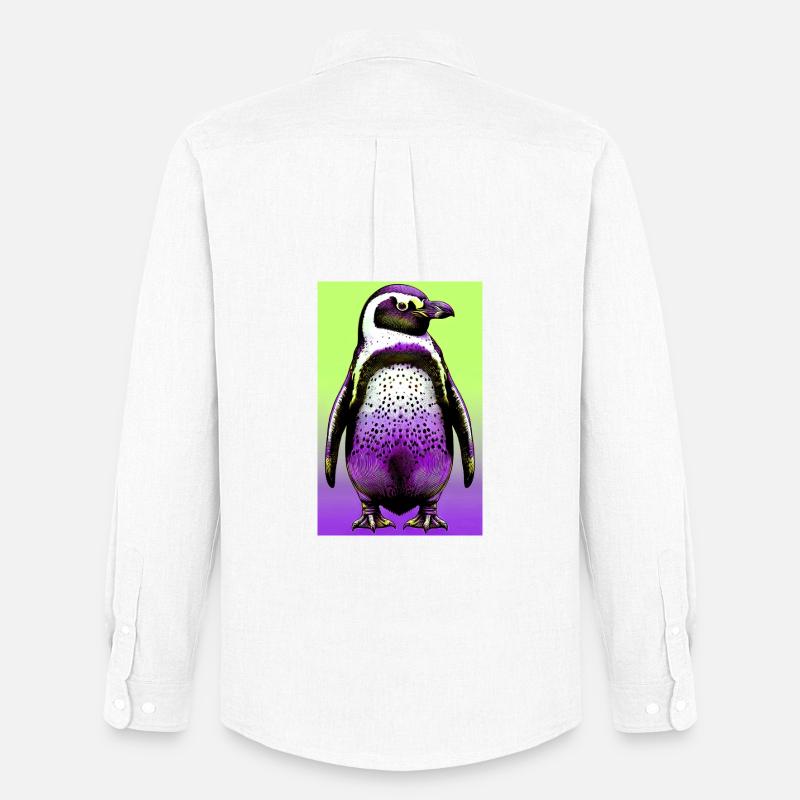 Pinguin - Männer Oxford Hemd von Stanley/Stella - Weiß