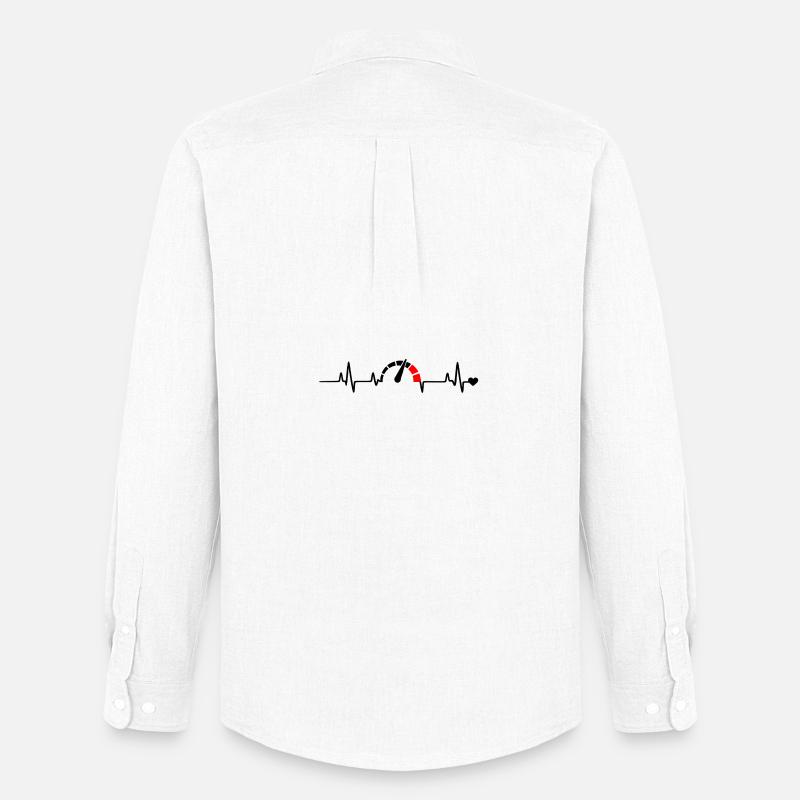 Red Segment Bow Logo Pattern - Men's Oxford Shirt by Stanley/Stella - white