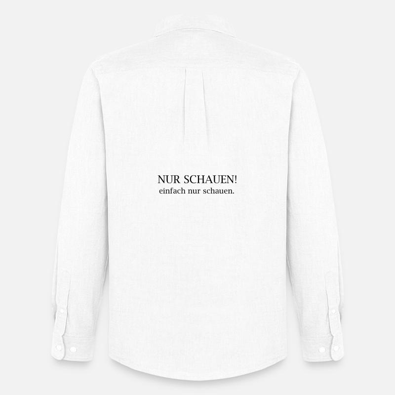 Regarde juste ! Déclaration typographique - Chemise Oxford homme Stanley/Stella - blanc