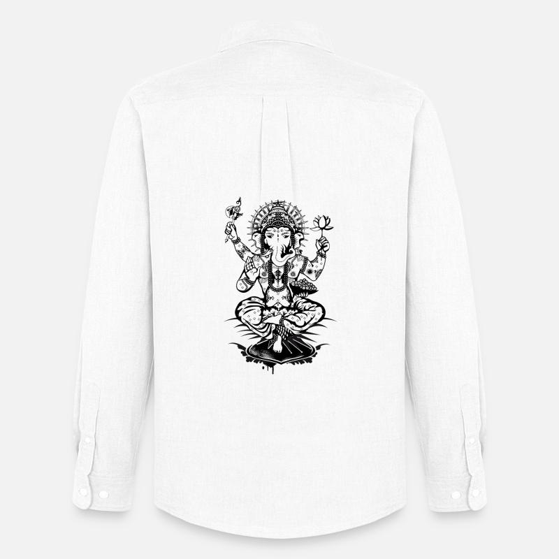 Ganesha ein Gott mit Elefantenkopf - Männer Oxford Hemd von Stanley/Stella - Weiß