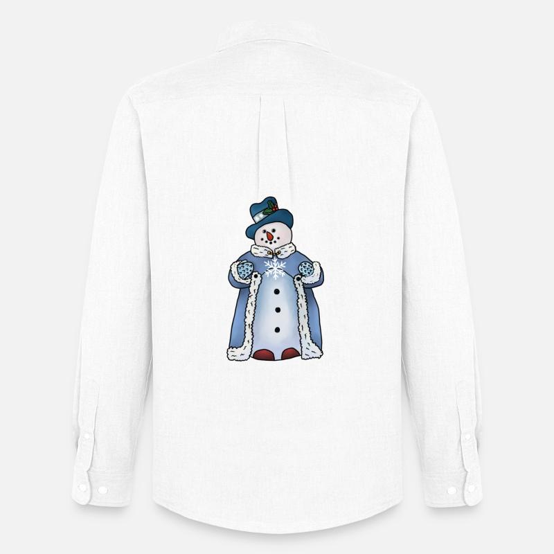 feiner Schneemann - Männer Oxford Hemd von Stanley/Stella - Weiß