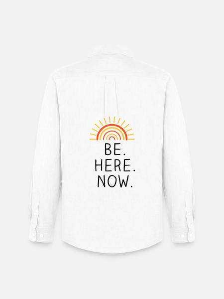 Be Here Now dreifarbig - Männer Oxford Hemd von Stanley/Stella - Weiß