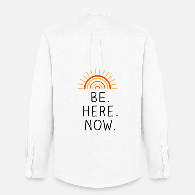 Be Here Now dreifarbig - Männer Oxford Hemd von Stanley/Stella - Weiß