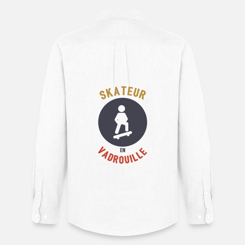 Skateboarder im Mopp - Männer Oxford Hemd von Stanley/Stella - Weiß