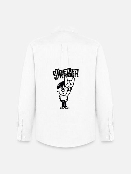 Lässige Handzeichen Illustration Streber - Männer Oxford Hemd von Stanley/Stella - Weiß