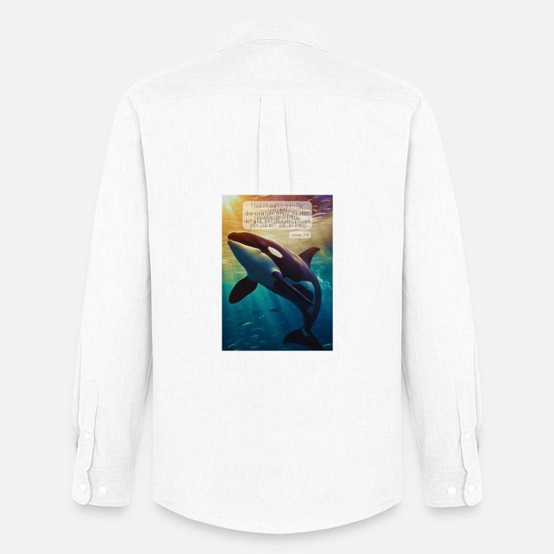 Orca Unterwasser Hoffnungsvers - Männer Oxford Hemd von Stanley/Stella - Weiß