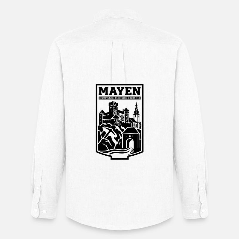 Mayen Wahrzeichen Silhouette - Männer Oxford Hemd von Stanley/Stella - Weiß