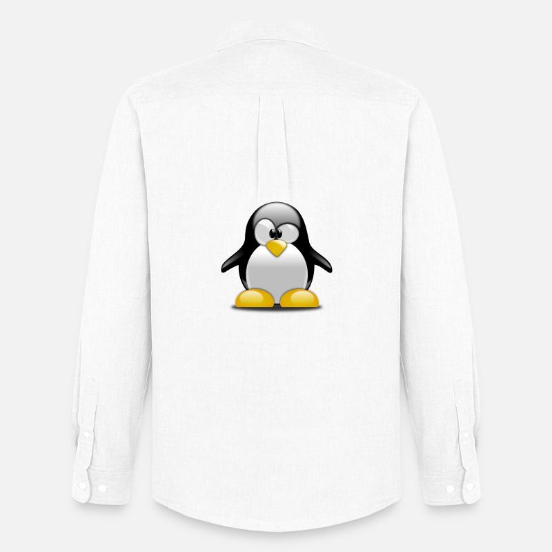 Pinguin - Männer Oxford Hemd von Stanley/Stella - Weiß