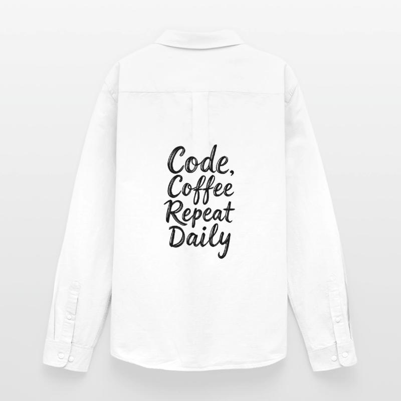 Code Sleep Debug Repeat Programmer Shirt Chemise Oxford homme Stanley/Stella