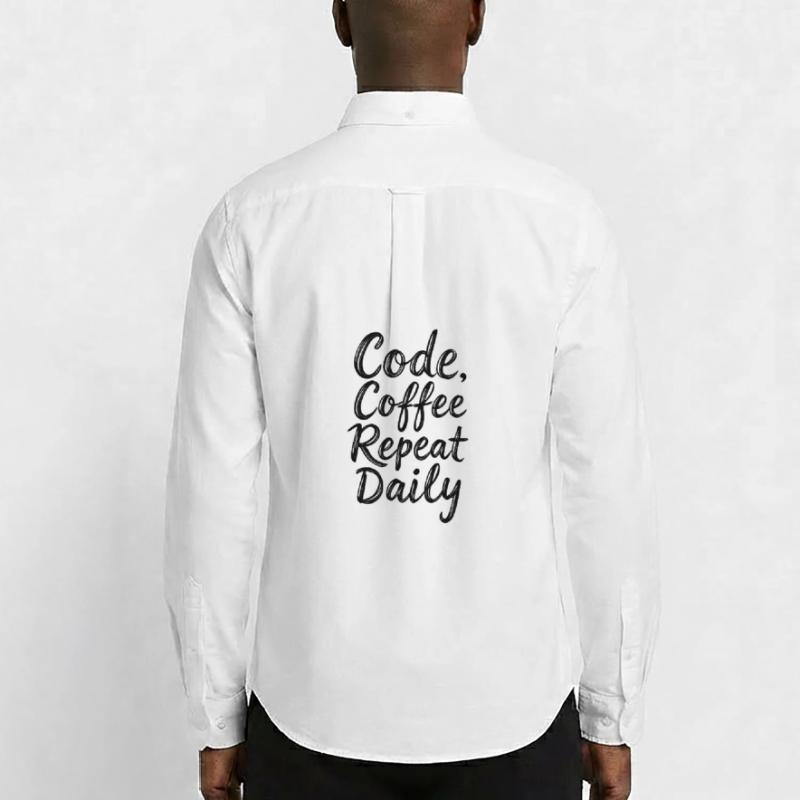 Code Sleep Debug Repeat Programmer Shirt Chemise Oxford homme Stanley/Stella