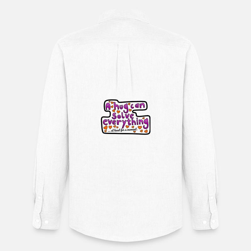 A hug can help - Men's Oxford Shirt by Stanley/Stella - white