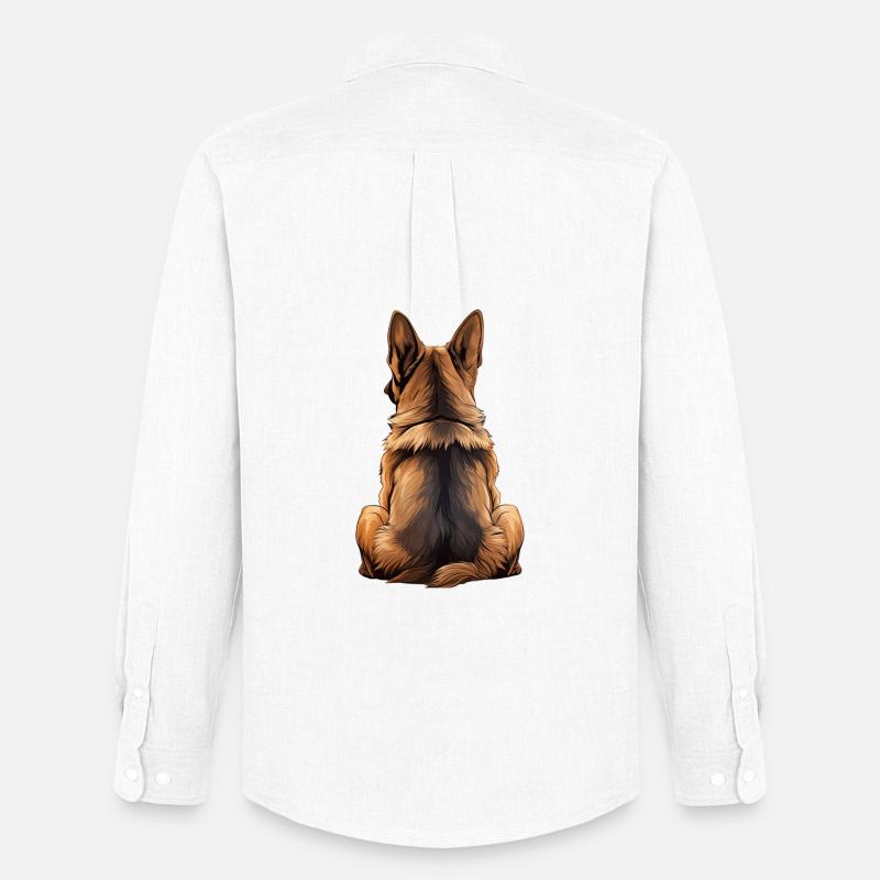 Deutscher Schäferhund - Männer Oxford Hemd von Stanley/Stella - Weiß