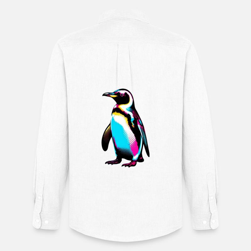 Pinguin - Männer Oxford Hemd von Stanley/Stella - Weiß