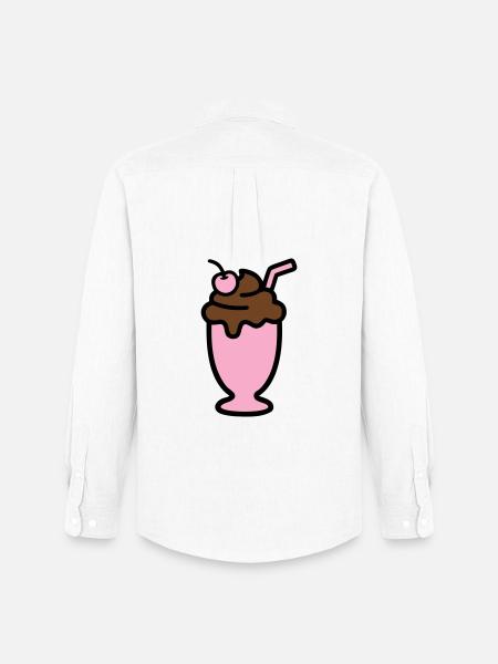 Milchshake Eiscreme Icon - Men's Oxford Shirt by Stanley/Stella - white