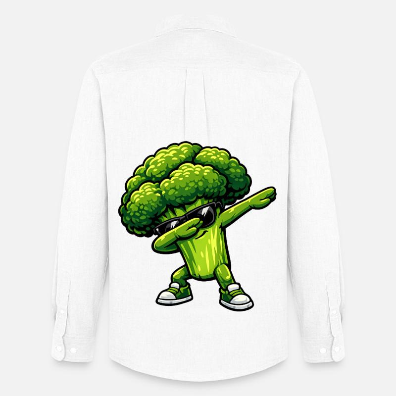 Dabbing Brokkoli - Männer Oxford Hemd von Stanley/Stella - Weiß