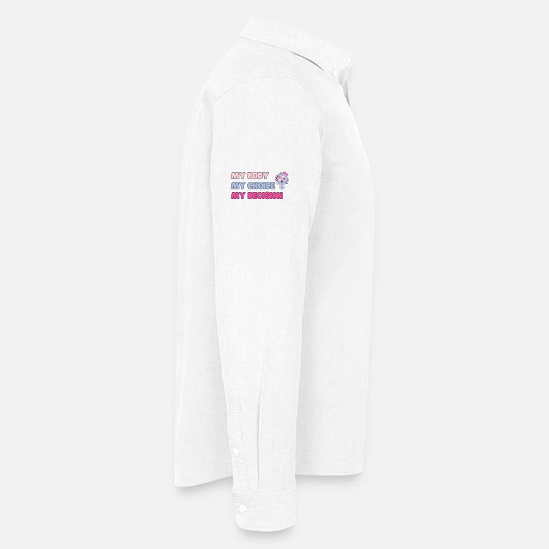 Mon corps, mon choix (Rose) Chemise Oxford homme Stanley/Stella